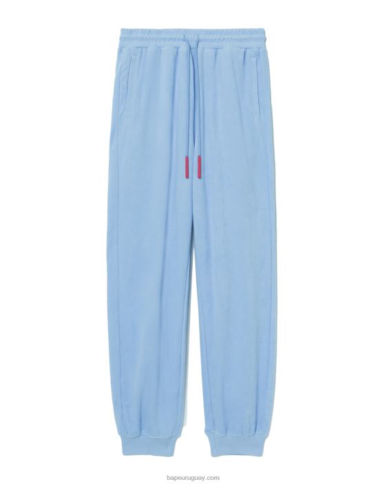 pantalones de chándal de toalla mujer azul 26D80841 A Bathing Ape