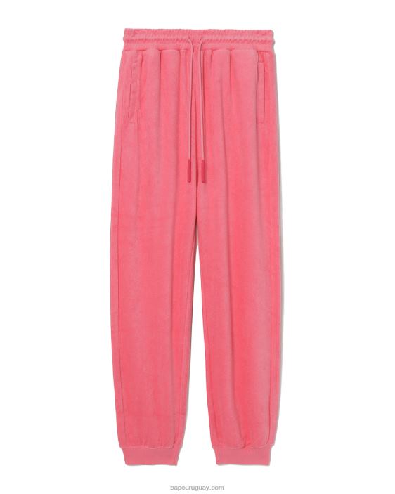 pantalones de chándal de toalla mujer rosa 26D80842 A Bathing Ape