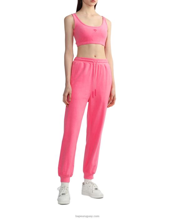 pantalones de chándal de toalla mujer rosa 26D80842 A Bathing Ape