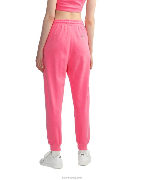 pantalones de chándal de toalla mujer rosa 26D80842 A Bathing Ape