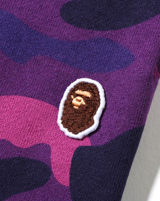 pantalones de chándal extragrandes de camuflaje de color mujer púrpura 26D80986 A Bathing Ape