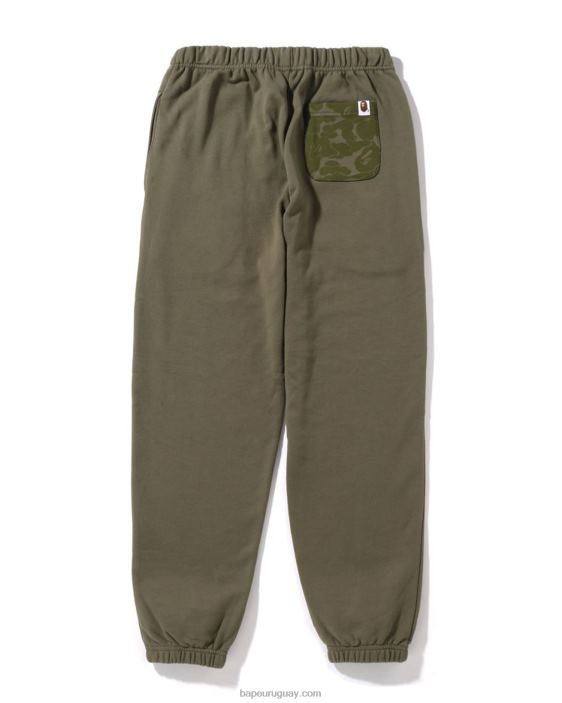 pantalones de chándal extragrandes de un punto mujer ejercito verde 26D80974 A Bathing Ape