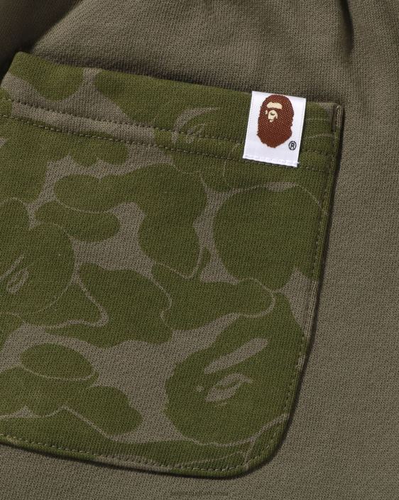 pantalones de chándal extragrandes de un punto mujer ejercito verde 26D80974 A Bathing Ape