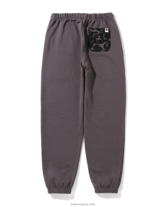 pantalones de chándal extragrandes de un punto mujer gris 26D80973 A Bathing Ape