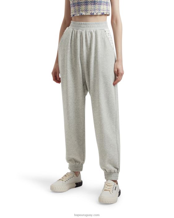 pantalones relajados mujer gris 26D80989 A Bathing Ape