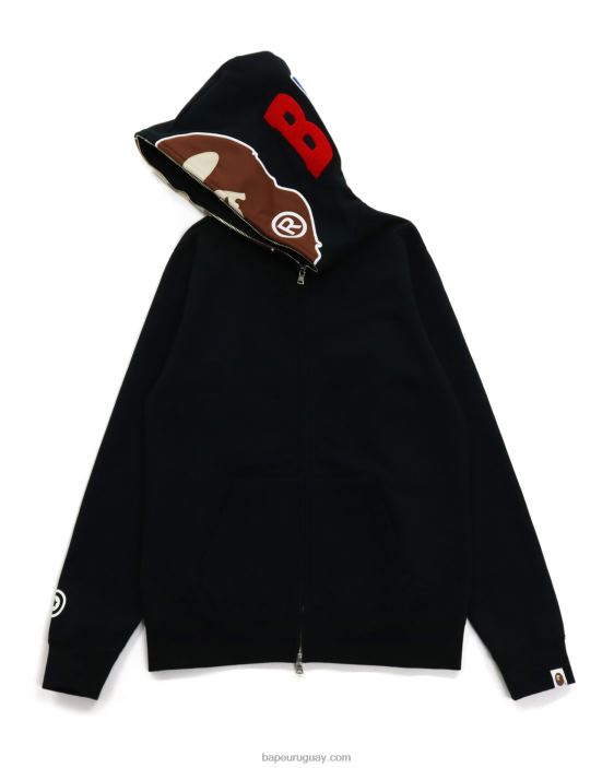 2nd sudadera con cremallera completa mujer negro 26D801036 A Bathing Ape