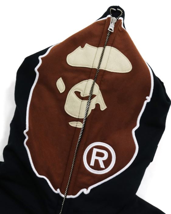 2nd sudadera con cremallera completa mujer negro 26D801036 A Bathing Ape