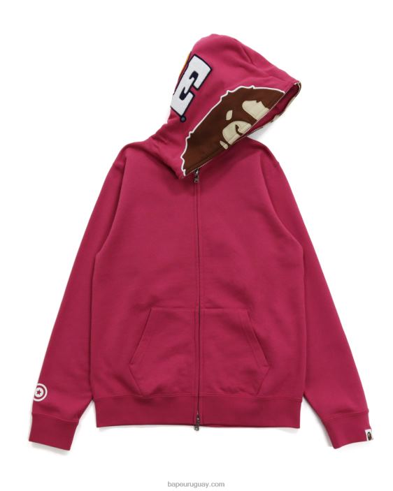 2nd sudadera con cremallera completa mujer rosa carmín 26D801037 A Bathing Ape