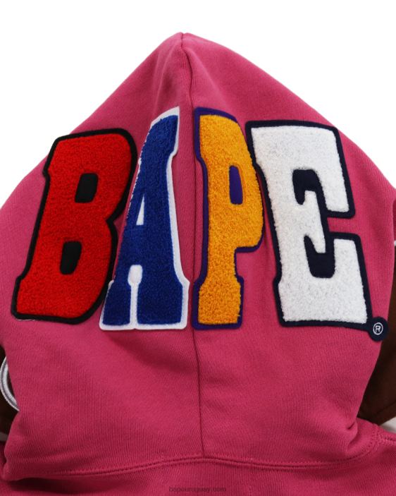 2nd sudadera con cremallera completa mujer rosa carmín 26D801037 A Bathing Ape