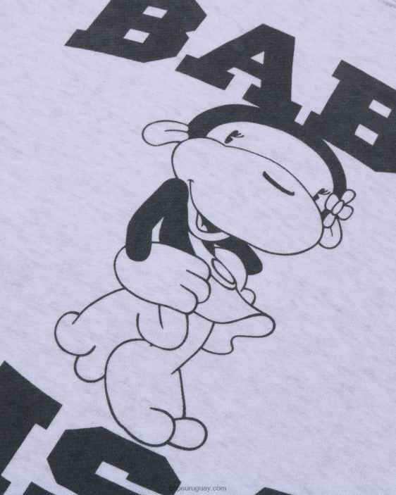 Lisa con cuello redondo extragrande mujer gris 26D80780 A Bathing Ape