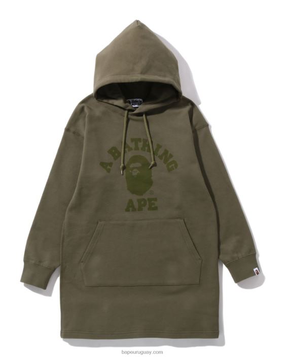 cabeza de un punto con capucha de una pieza mujer verde claro 26D80977 A Bathing Ape