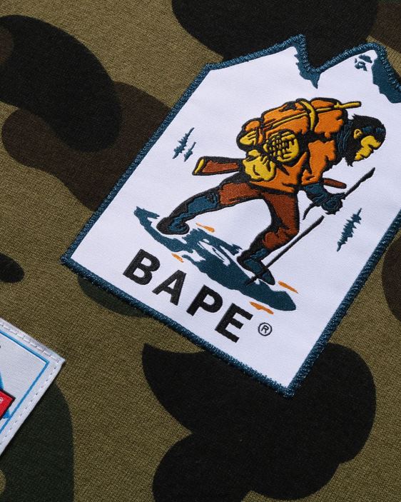 camiseta de camuflaje 1st multi label mujer ejercito verde 26D80919 A Bathing Ape