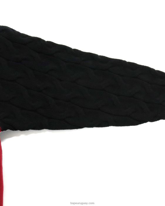 jersey extragrande con manga tejida trenzada Docking mujer negro 26D801030 A Bathing Ape