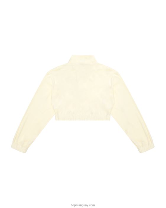 suéter corto con cremallera mujer blanco 26D801061 A Bathing Ape