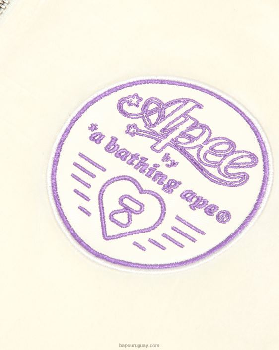 suéter corto con cremallera mujer blanco 26D801061 A Bathing Ape