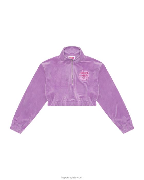 suéter corto con cremallera mujer púrpura 26D801062 A Bathing Ape