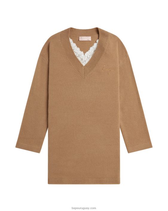 suéter de punto oversize mujer beige 26D80998 A Bathing Ape