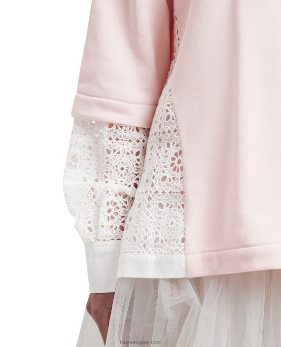 sudadera asimétrica a capas mujer rosa 26D80997 A Bathing Ape