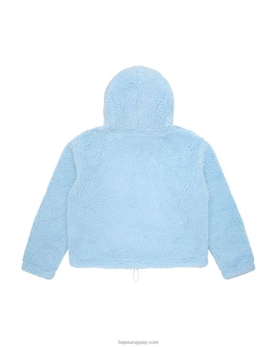 sudadera con capucha de gran tamaño mujer azul claro 26D801055 A Bathing Ape
