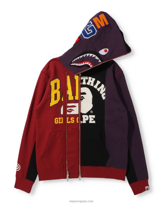 sudadera con cremallera completa Docking Shark mujer negro 26D801039 A Bathing Ape