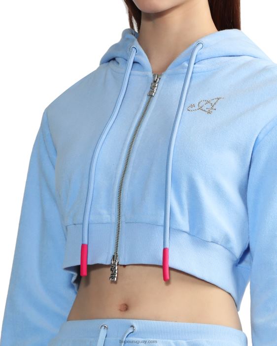 sudadera corta con capucha y cremallera mujer azul 26D80843 A Bathing Ape