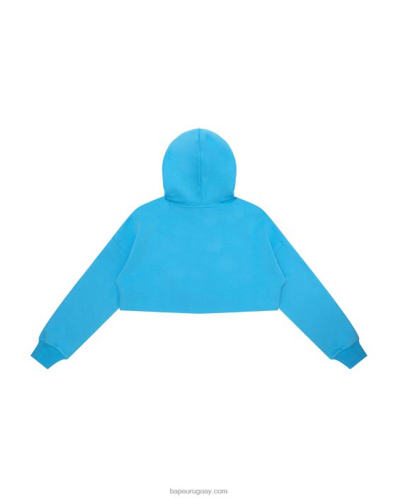 sudadera corta con logo de simio mujer azul 26D801028 A Bathing Ape