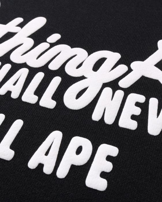 sudadera extragrande con capucha y costuras de color mujer negro 26D80970 A Bathing Ape