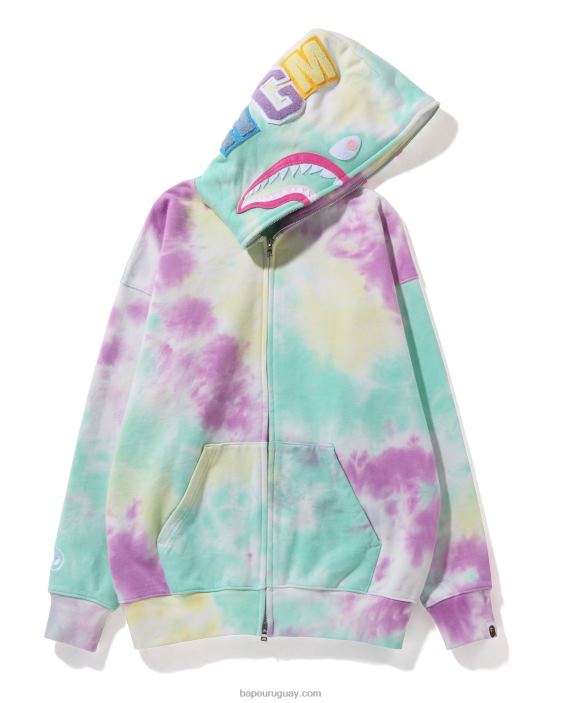 sudadera oversize con capucha y cremallera completa tie-dye mujer caso 26D80991 A Bathing Ape