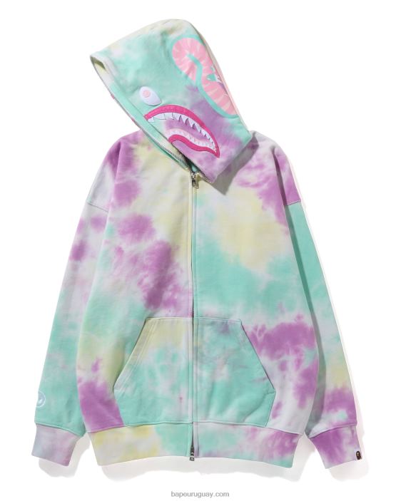 sudadera oversize con capucha y cremallera completa tie-dye mujer caso 26D80991 A Bathing Ape