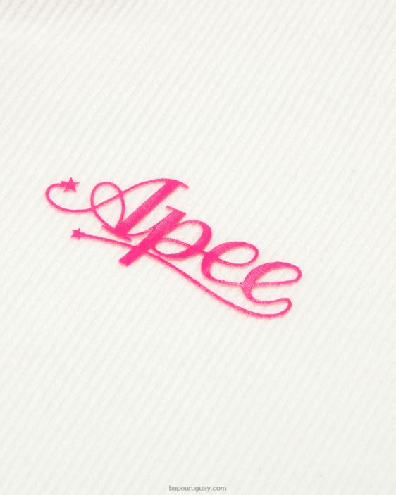 top recortado de corte ajustado mujer blanco 26D801035 A Bathing Ape