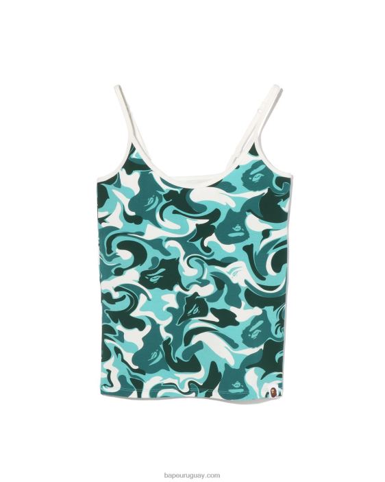 camisola de camuflaje de mármol mujer menta 26D80921 A Bathing Ape
