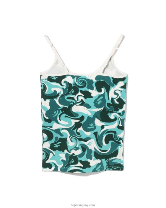 camisola de camuflaje de mármol mujer menta 26D80921 A Bathing Ape