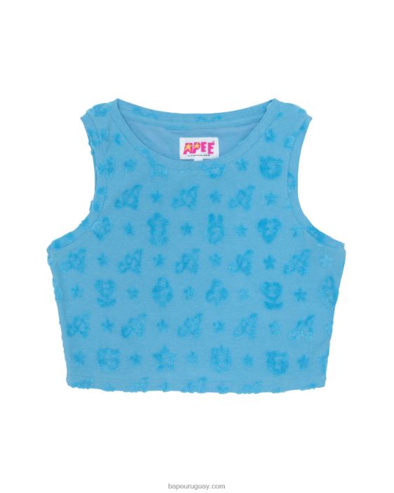 chaleco corto con motivo mujer azul claro 26D80931 A Bathing Ape