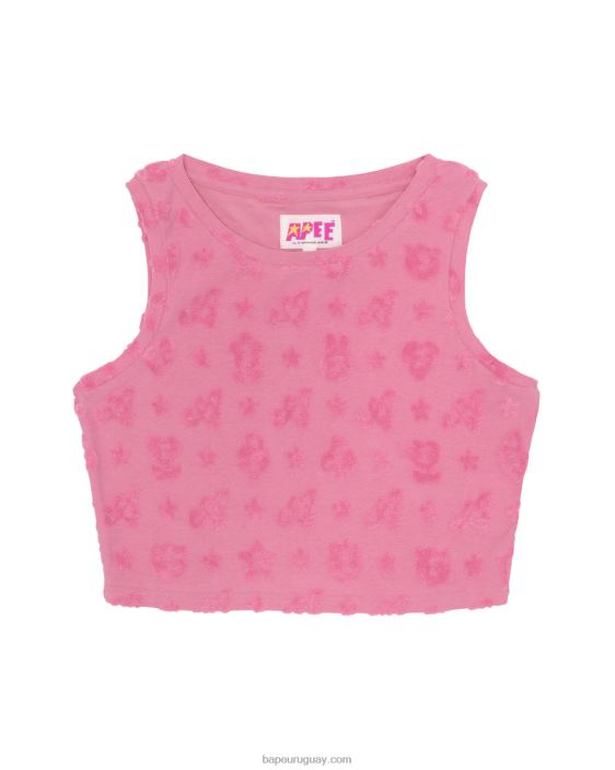 chaleco corto con motivo mujer rosa 26D80932 A Bathing Ape