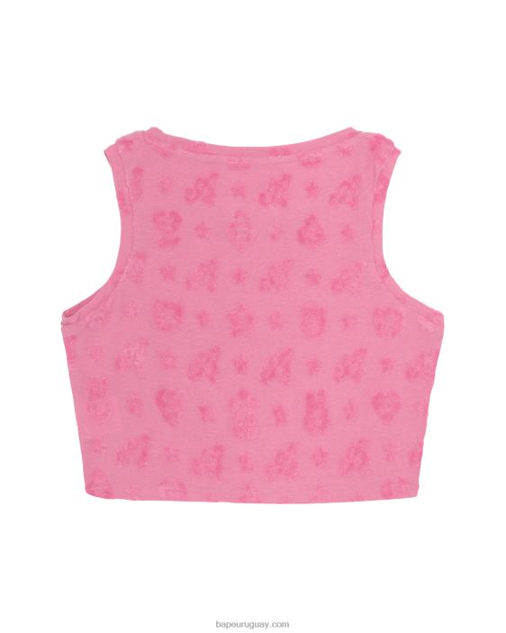chaleco corto con motivo mujer rosa 26D80932 A Bathing Ape