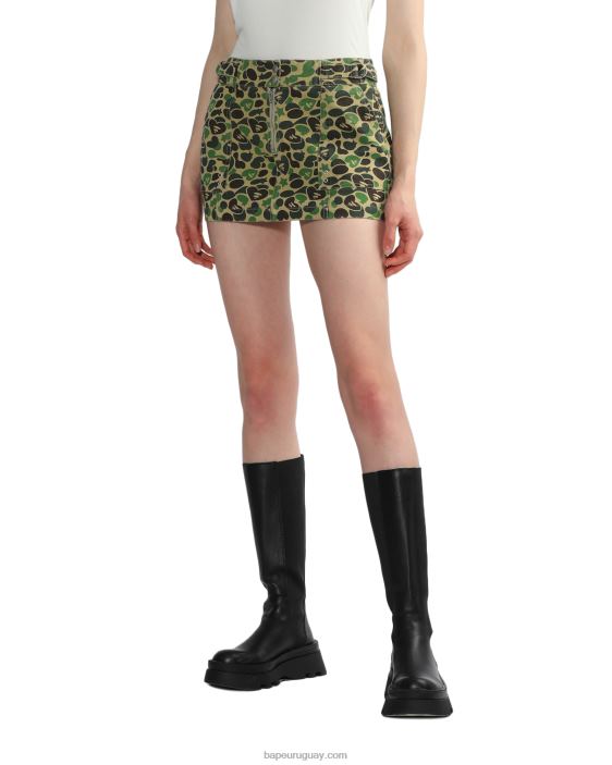 minifalda estampada mujer beige 26D80828 A Bathing Ape