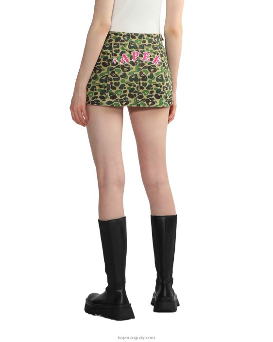 minifalda estampada mujer beige 26D80828 A Bathing Ape