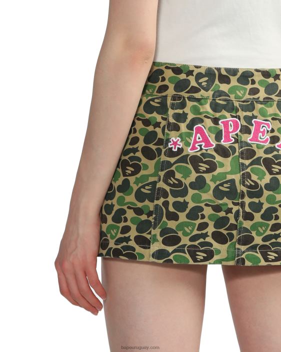 minifalda estampada mujer beige 26D80828 A Bathing Ape
