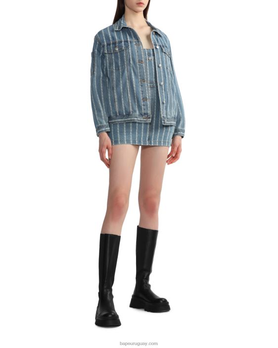 vestido de mezclilla a rayas mujer mezclilla 26D80832 A Bathing Ape