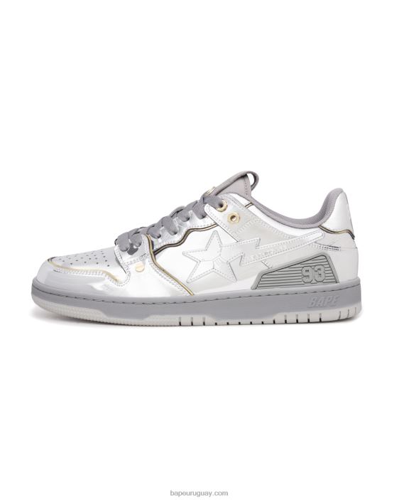zapatillas x hajime sorayama sk8 sta mujer plata 26D801242 A Bathing Ape