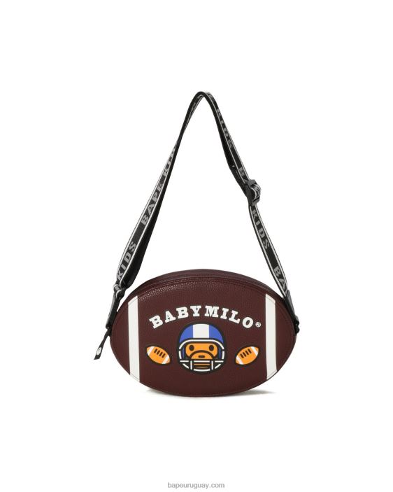 bolso de hombro de fútbol baby milo niños marrón 26D801586 A Bathing Ape