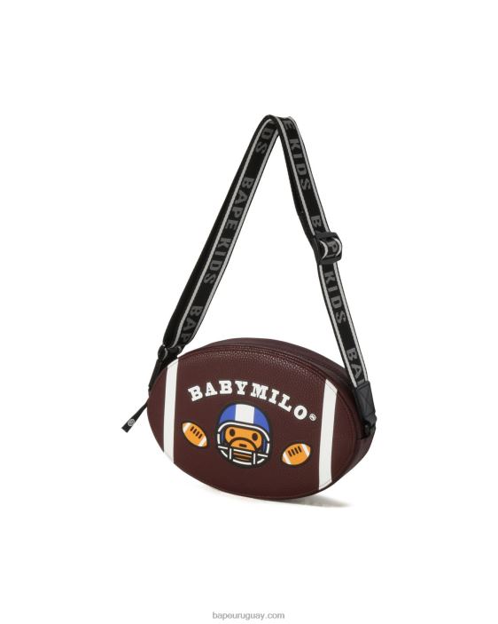 bolso de hombro de fútbol baby milo niños marrón 26D801586 A Bathing Ape