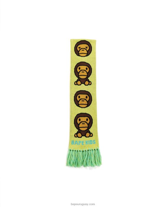 Bufanda de punto bebé milo niños amarillo 26D801768 A Bathing Ape