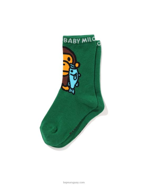 baby milo calcetines bajos negros niños Esmeralda 26D801390 A Bathing Ape