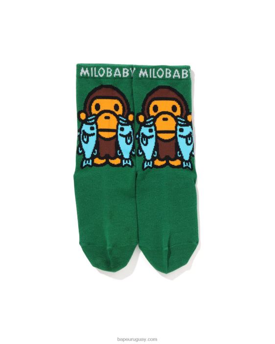 baby milo calcetines bajos negros niños Esmeralda 26D801390 A Bathing Ape