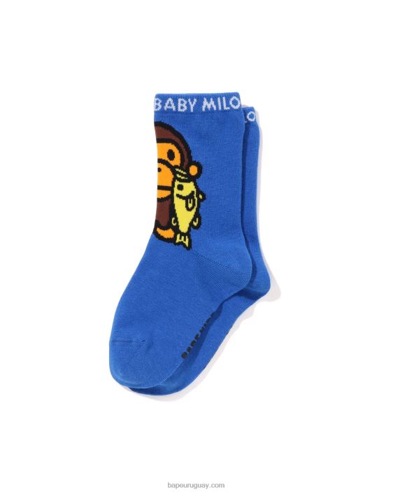 baby milo calcetines bajos negros niños azul 26D801389 A Bathing Ape