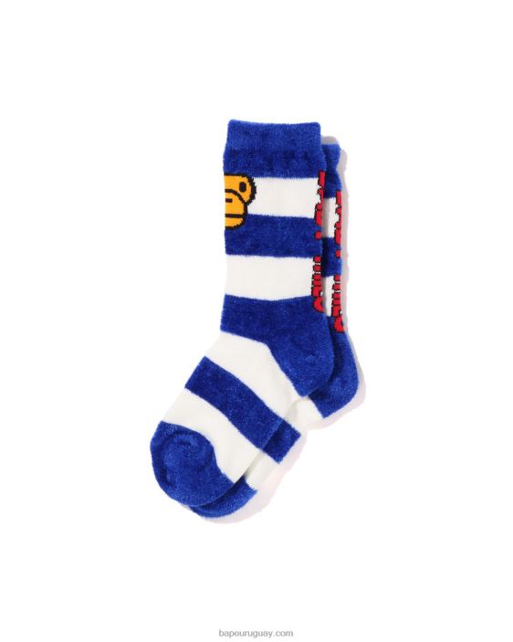 calcetines con cara de milo baby hoop niños azul 26D801501 A Bathing Ape