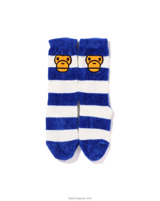 calcetines con cara de milo baby hoop niños azul 26D801501 A Bathing Ape