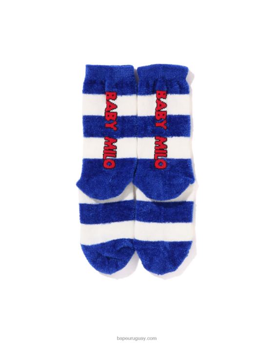 calcetines con cara de milo baby hoop niños azul 26D801501 A Bathing Ape