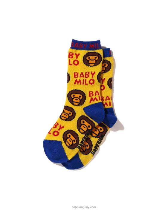 calcetines con estampado de bebé milo niños amarillo 26D801533 A Bathing Ape